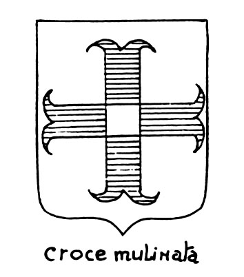 Imagem do termo heráldico: Croce mulinata
